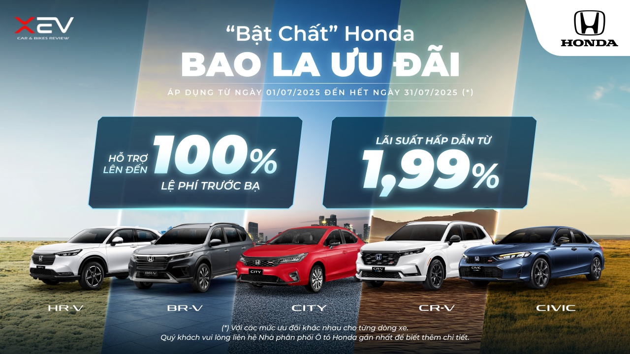 Chương trình khuyến mại của các dòng xe ô tô Honda tháng 7 năm 2025.jpg